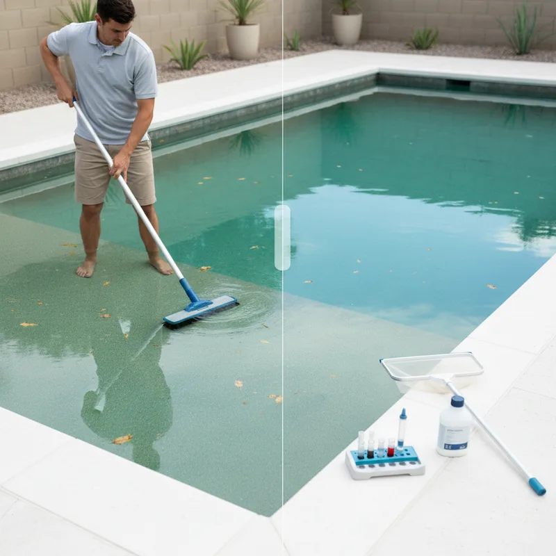Ma piscine est verte : que faire pour la remettre au clair