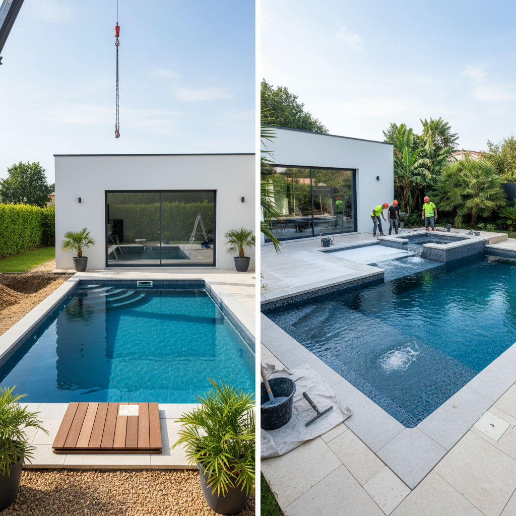 Piscine coque ou béton : comparatif complet pour choisir
