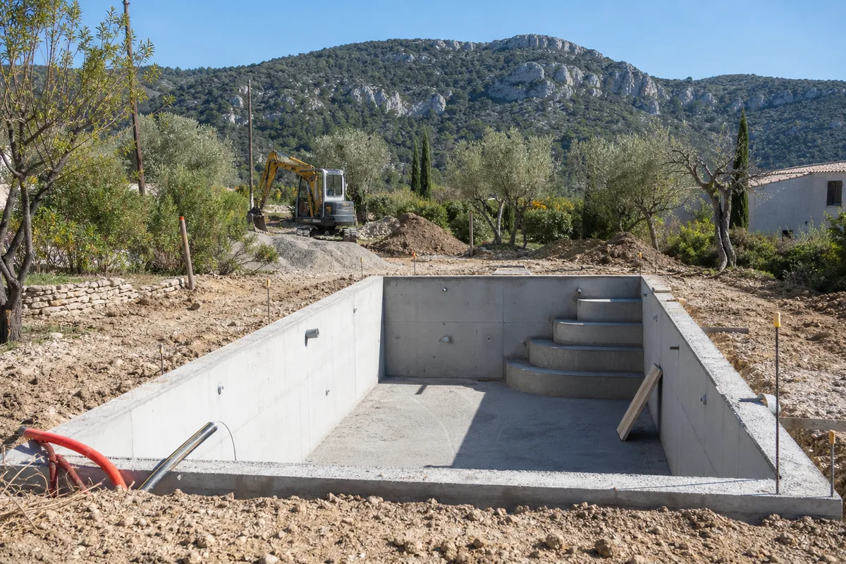 Piscine et eau calcaire dans l'Hérault : anticiper dès la construction